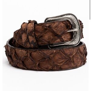 Cody James Men’s Brown Pirarucu Exotic Belt